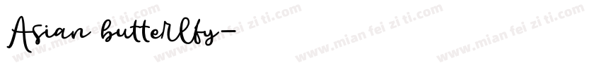 Asian butterlfy字体转换